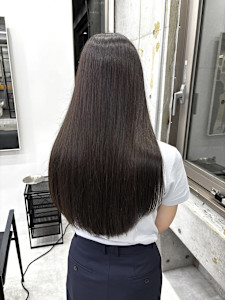 韓国顔まわりレイヤーカットグレージュオリーブベージュブラウン