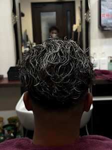 極道パーマ×ホワイトメッシュ