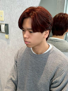 毛流れセンターパート(メンズカット/ダウンパーマ/ナチュラル