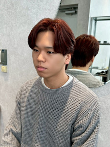 ハイトーン×センターパート(ブリーチ/ハイライト)