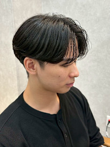 毛流れセンターパート(メンズカット/ダウンパーマ/ナチュラル