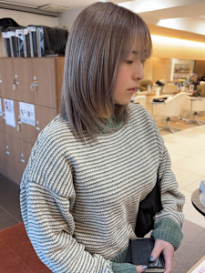 ブリーチダブルカラーシルキーグレージュミディアムレイヤー - NYNY 桂店掲載