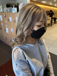 ダブルカラーローライトミルクティーベージュ