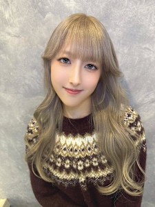 小顔ヘア/髪質改善/ブリーチなしカラー/ヘアアレンジ