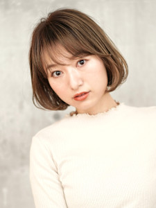 前下がりショート・ボブ/絶壁解消/前髪あり/40代/30代