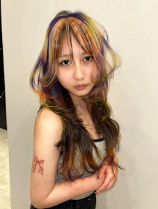 オーダーメイド　デザインカラー　ケアブリーチカラー　ウルフ