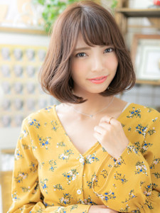 くせ毛風ショコラベージュ斜めバング大人ボブ　プードルボブ - COVER HAIR bliss【カバーヘア ブリス】北浦和/北浦和西口店掲載