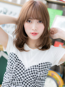 韓国風前髪パーマミディアムレイヤーカット　リタッチカラー - COVER HAIR bliss【カバーヘア ブリス】北浦和/北浦和西口店掲載