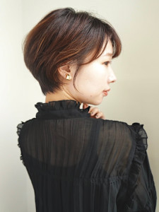 ショート・ボブ/丸顔/前髪あり/絶壁解消/40代/50代/