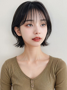 ひし形くびれショートカットレイヤー黒髪ボブp1グレーブラウン - mod's hair【モッズヘア】上尾/上尾西口店掲載