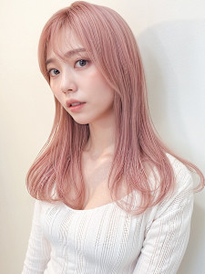 大人ガーリーミルクティーピンク艶ストレートp1チェリーレッド - mod's hair【モッズヘア】上尾/上尾西口店掲載