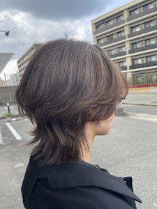 メンズ　ダブルカラー　グレージュ