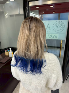 デザインカラー - AIZU本厚木 白髪ぼかし ハイライト バレイヤージュ 髪質改善掲載