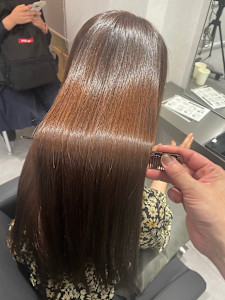 艶髪ストレート・シアーブラウンカラー