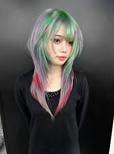 オーダーメイド　デザインカラー　ケアブリーチカラー　ウルフ