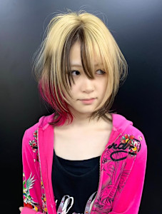 オーダーメイド　デザインカラー　ケアブリーチカラー　ウルフ