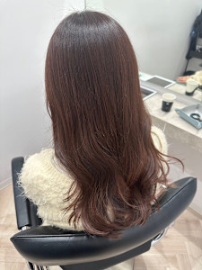  『ROW横浜』ダークブラウン×毛先パーマ