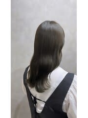 くびれヘア/オリーブグレージュ/