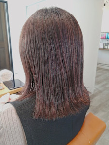 外ハネ×ベージュブラウン