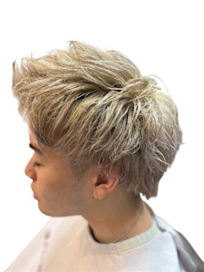 【麻布十番/メンズカット】カラー　ハイトーン　毛量多い