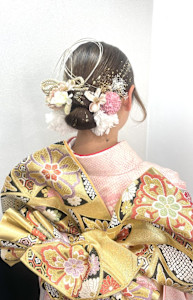 成人式ヘア/成人式ヘアセット/タイトシニヨン/振袖