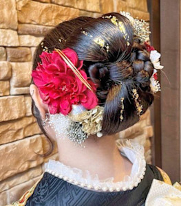 二十歳の集い　リボンヘア