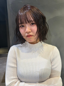 似合わせレイヤーボブ×透明感ダークカラー