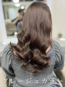 #韓国風パーマ #コテ巻き風パーマ #グレージュ