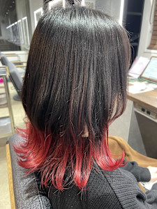 ミディアム/エンドカラー/レッド