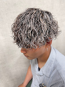 波巻きスパイラル/ホワイトメッシュ【福岡/メンズパーマ】