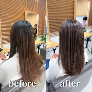 白髪ぼかしハイライトカラー30代40代50代