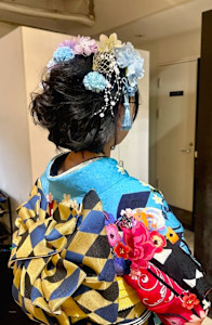 和装　成人式　ショートアレンジアップスタイル！