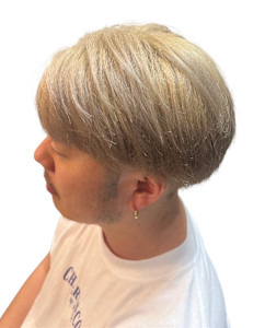 【麻布十番/メンズカット】カラー　ハイトーン　マッシュ