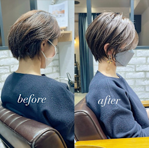 40代50代60代 ショート 白髪ぼかし 前髪なし似合わせ安 - BUMP GINZA掲載