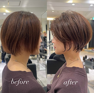 40代50代60代 大人ショート 丸顔 前髪あり似合わせ　安