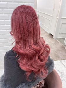 【カラー】ワンブリーチでチェリーピンク♪_ユウ