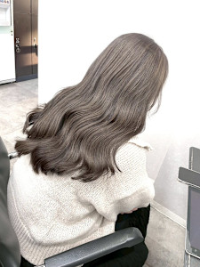 髪質改善/透明感カラー/顔まわりレイヤー/カット/韓国/前髪