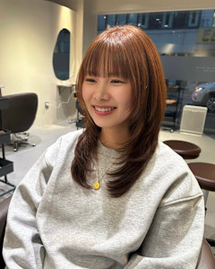 ハッシュカット×オレンジブラウン