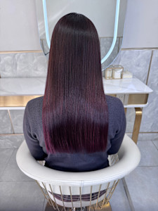 【女子力No.1❤︎】プレミアム髪質改善TR×ケアカラー