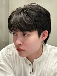 men's/顔周り/ニュアンスパーマ/黒染め/韓国ヘア