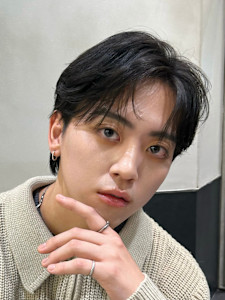 men's/顔周り/ニュアンスパーマ/黒染め/韓国ヘア