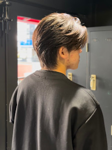 センターパート×ニュアンスパーマ×フェザーパーマ×men's