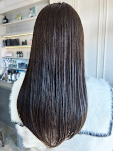 髪質改善カラー 暗髪カラー 透明感カラー 艶髪ロング 20代