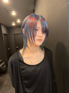 オーダーメイド　デザインカラー　ケアブリーチカラー　ウルフ