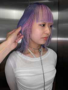 インナーカラー　デザインカラー　ケアブリーチカラー　ウルフ