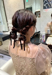 ツインお団子ヘア