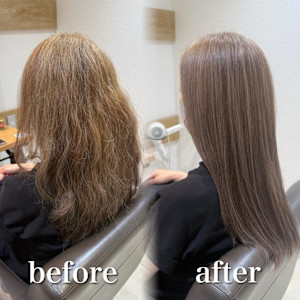 白髪ぼかし細めハイライト30代40代50代グレージュ