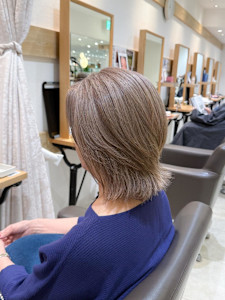 白髪ぼかし細めハイライト30代40代50代ベージュ