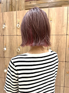 【黒田】ピンクベージュ/ミニボブ