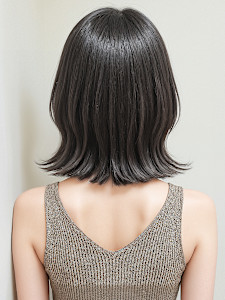 フェイスフレーミング暗髪透明感くびれミディp1ダークアッシュ